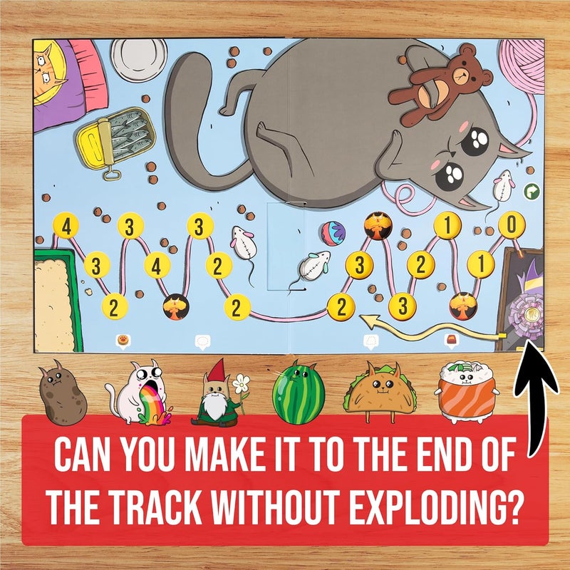 Exploding Kittens : The Board Game - The Action Packed Party Game to Celebrate 10th Birthday - 2-6 Players Aged 7+ - Great for Adults, Teens, Collectors, Kids - Image 4
